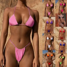 Damen Zweiteiliges für Bikini Set für feste Triangel Cup Bademode Beachwear