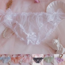 Spitze und Chiffon Damen für bikini Slip Höschen mit transparenten Mesh