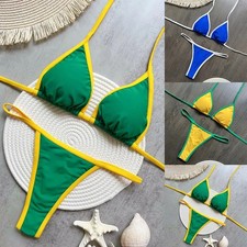 Damen für freizeit für y2k Badeanzug Set Bedruckter für bikini mit Schlitz für