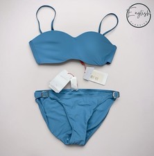 Orlebar Brown Ravenna Bikini Damen UK 10 Surf Blue