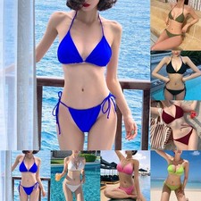 Damen Camisole für bikini Schwimmen Oberteil mit dreieckigen Cups und Rücken