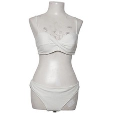 H&M, Bikini, Größe: 80B, Elasthan/Polyamid/Polyester, Weiß, Einfarbig #5E7