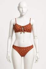 Protest Bralette Bikini Damen Chilirust mit Schleife und Pads schnell trocknend.