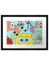 Spongebob - Bikinihose gerahmtes Wandbild Poster Druck Bild