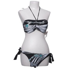 H.Nathalie, Bikini, Größe: L, Elasthan/Polyamid, Schwarz/Weiß/Türkis, Print #ANX