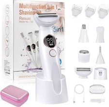 Damenrasierer 5-in-1, Elektrischer Intimrasierer für Frauen, Bikinizone, 3 Au...