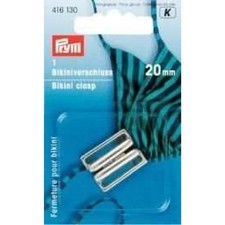 Bikiniverschluß silberfarbig Bikini Gürtelverschluss Metall MET Prym 416130