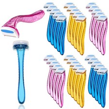 Bikini Rasierer 30 Stücke, Hellrosa, Hellgelb, Hellblau