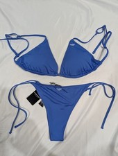 Emporio Armani Eagle Stone Bikini Blau Groß Neu Mit Etikett
