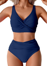 Bikini Damen Set Push up High Waist Sexy Triangel Breites Unterbrustband Mit Cup