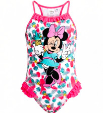 MINNIE MAUS 122 128 BADEANZUG RÜSCHEN DISNEY MICKY MICKEY MOUSE EINTEILER