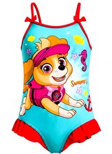 PAW PATROL 110 116 BADEANZUG SKYE RÜSCHEN FARBENFROH EINTEILER BIKINI NEU