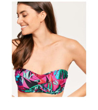 Figleaves Bahama Bügel Schlaufe vorne Bandeau Bikini Oberteil 187508 ..