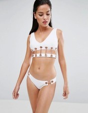 Asos Design Crop-Bikiniunterteil Gold Kette Ösen 06263635...