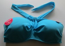 Bikini Oberteil BH türkis blau Nekholder PUSH UP GR.70C NEU