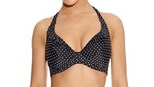 Freya Damen Pier Bügel gebändert Neckholder Bikini Oberteil schwarz 28D