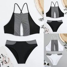 Damen Streifen 2 Stück für bikini Set für kreuz Träger Hosenträger Strand