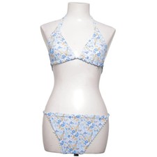Zaful, Bikini, Größe: L, Elasthan/Polyamid/Polyester, Blau/Weiß/Gelb #9N8
