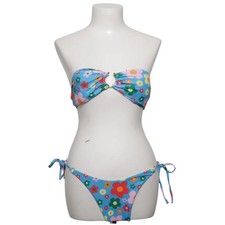 Shein, Bikini, Größe: S, Elasthan/Polyester, Blau/Mehrfarbig, Blumen #z0e