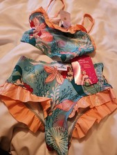 Disney Prinzessin Arielle Badeanzug Badeanzug Alter 7-8 Jahre neu mit Etikett blau pink