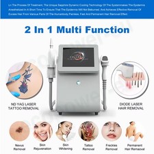 2 In 1 808nm Diode Laser Hair Removal Picosecond Tattoo Removal Nd Yag Machine