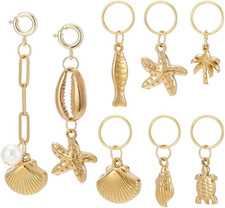 Bikini Anhänger Set Damen Edelstahl Gold 8 Stile Strand Accessoires Sommer