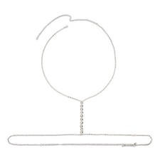Damen Strass Herz Körper Kette Brustschmuck für Bikini oder Festival