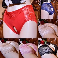 Damen Höschen Spitze Sommer Unterhose Unterwäsche Bikinihose Schritt offen