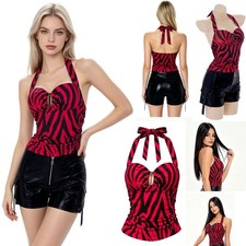 Obsession (2025) Nikki Freeman Cosplay Halloween Red Top Pants Bikini Party Lady