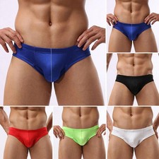 Herren Slip Low Waist für bikini Schnitt mit Wölbung Beutel Polyester Elasthan