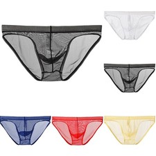 Slip Herren Dessous Netz Unterhose für bikini atmungsaktiv bequem Polyamid