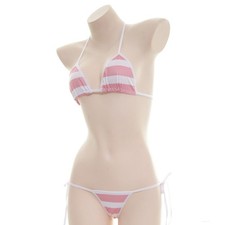Damen für bikini mit Streifenmuster und verstellbarer seitlich zum Binden für