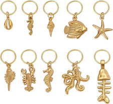 Nbeads 16 Stück Bikini Anhänger Für Damen, Ozean-Tier-Charms 25-43Mm Edelstahl 3
