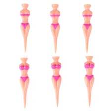 6pcs Neuheit Bikini Lady Girl Tees Divot Tools (Pink) Lieferungen