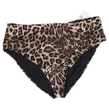 Boohoo, Bikiniunterteil, Größe: 48, Braun/Schwarz, Elasthan/Polyester #jNG