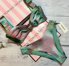 Montce Hayden Bikini-Top, Lulu Bikini-Bottom aus Silk Dye Green, XS