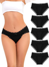 Bikini Slip Damen 5er Pack XS, bequemer Schnitt, hochwertige Baumwolle