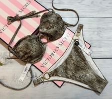 VICTORIA'S SECRET Swim Glam Rings Bandeau Bikini Top Snake