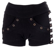 Goa Pantys, Psytrance Hotpants, Bikini Shorts - schwarz