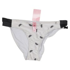 Hunkemöller, Bikiniunterteil, Größe: M, Beige/Schwarz, Elasthan/Polyamid #tsk