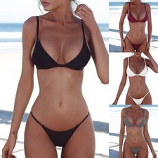 Einfarbiges Damen Zweiteiliges für bikini Bademode Set für freizeit Sommer