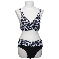 Bikini, Größe: M, Elasthan/Polyamid/Polyester, Schwarz/Weiß, Karo #Gyd