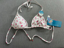 Censored Triangel Bikini-Top Neckholder Erdbeer-Muster weiß/rosa Gr. M
