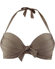 Pour Moi? Damen 1128 Azurblau Neckholder Bikini Oberteil, Grau (Stardust), 30DD