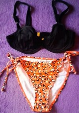 VIVANCE marken wunderschönes Da.Bikini Badeanzug 2TIg.Lachs/Gold GR:38 80/B Neu