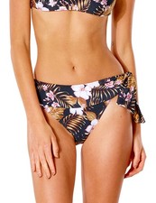 Rip Curl Playabella Highwaist Cheeky Bikinihose in Schwarz